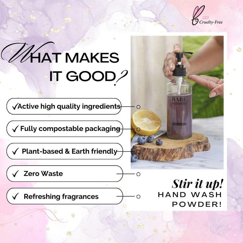 Powder to Liquid Handwash with Dispenser | Verified Sustainable Hand Wash on Brown Living™