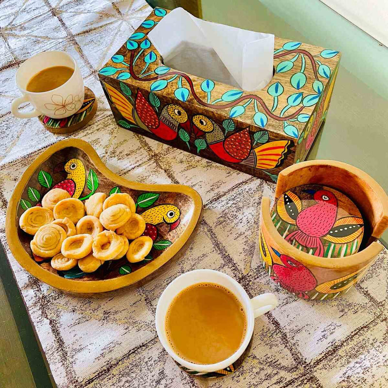 Preet Hamper- Handcrafted Maitri Platter and Parinda Tissue Box | Verified Sustainable Gift Giving on Brown Living™