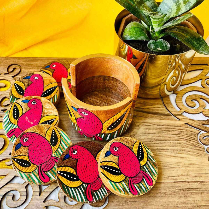 Preet Hamper- Handcrafted Maitri Platter and Pihu Coaster Set | Verified Sustainable Gift Giving on Brown Living™