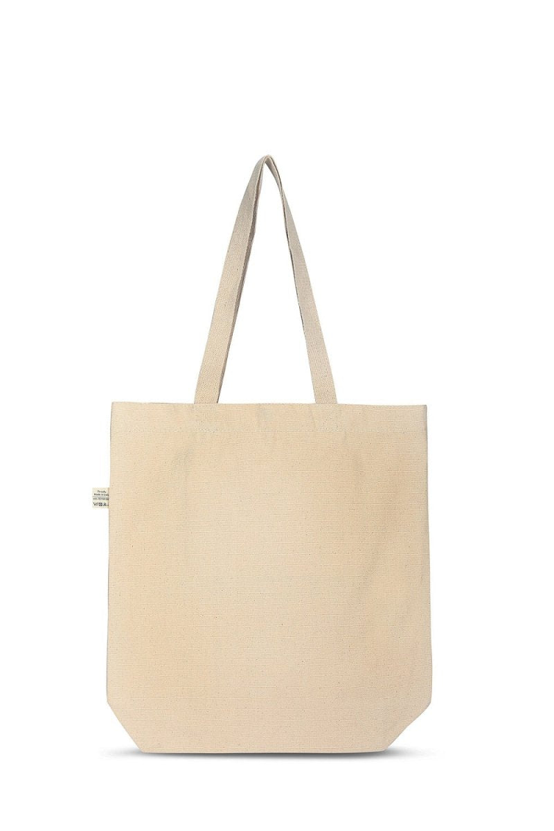 Premium Cotton Canvas Tote Bag - Butterfly White | Verified Sustainable Tote Bag on Brown Living™