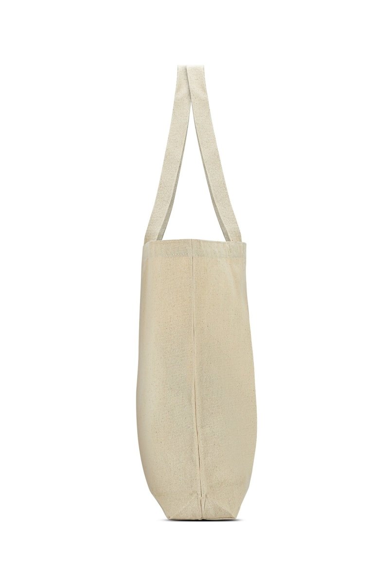 Premium Cotton Canvas Tote Bag - Butterfly White | Verified Sustainable Tote Bag on Brown Living™