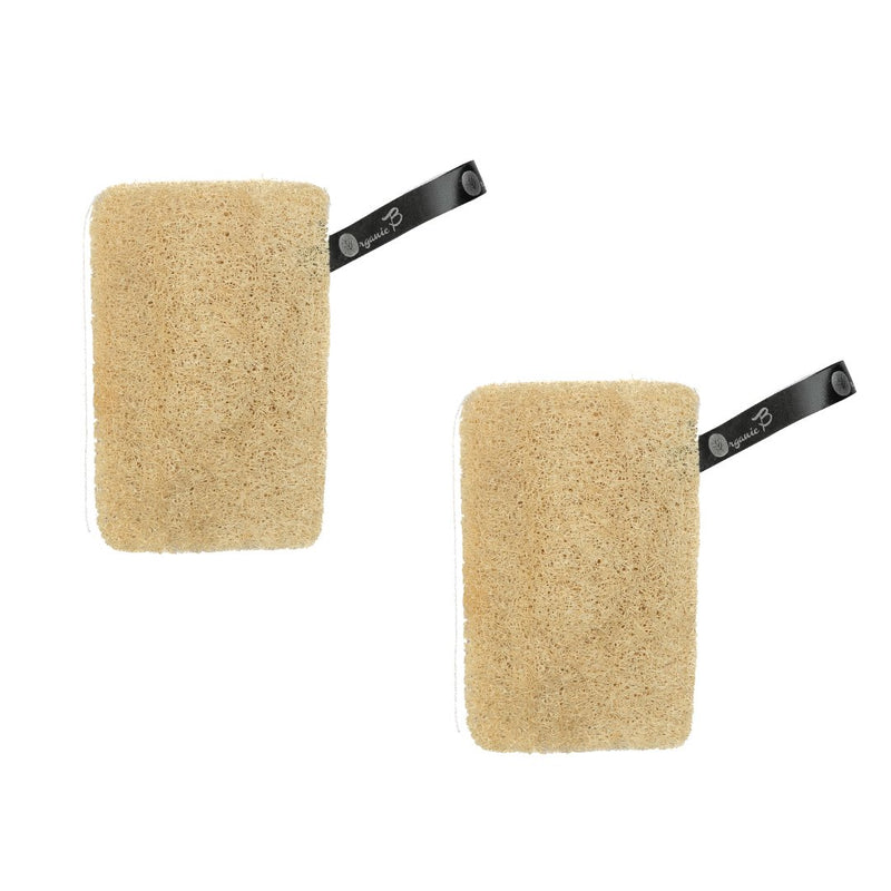 Rectangular Natural Loofah - Pack of 2 | Verified Sustainable Body Scrub on Brown Living™