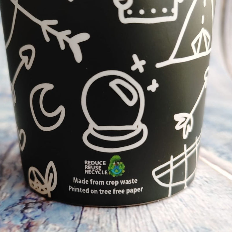 Rice Husk Coffee Cup - 475 ml - Doodle Art | Verified Sustainable Bottles & Sippers on Brown Living™