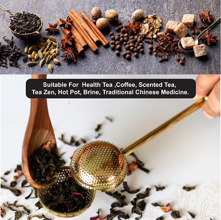 Royal Brass strainer | Loose Leaf Tea | Verified Sustainable Beverage Accessories on Brown Living™