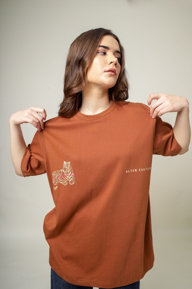 Rust Alter Culture Organic Cotton T-Shirt | Verified Sustainable Womens T-Shirt on Brown Living™