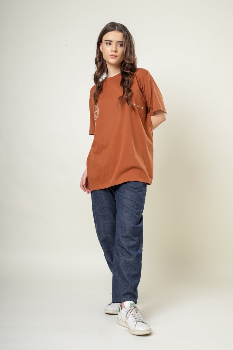 Rust Alter Culture Organic Cotton T-Shirt | Verified Sustainable Womens T-Shirt on Brown Living™