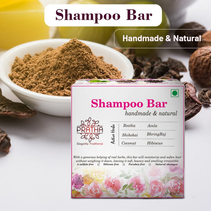 Shampoo Bar | Pack of 2 | Shikakai, Reetha, Amala, Bhrujngaraj, Coconut Milk, Hibiscus | Verified Sustainable Hair Shampoo Bar on Brown Living™