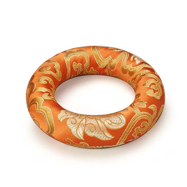 Silk Ring Cushions for Singing Bowl - Orange 18cms | Verified Sustainable Musical Instruments on Brown Living™