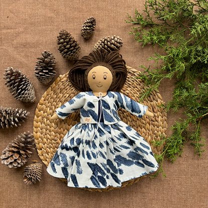 Single Doll - Damini - Cotton Fabric Toy - Warm | Verified Sustainable Role & Pretend Play Toys on Brown Living™