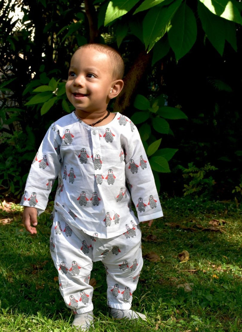 Stary Penguin - Unisex Infant Cotton Nightwear | Verified Sustainable Kids Onesies on Brown Living™