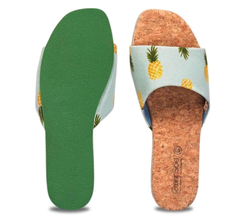 Sunshine Pineapple Women's Flip Flop Sandals | Verified Sustainable Womens Flip Flops on Brown Living™