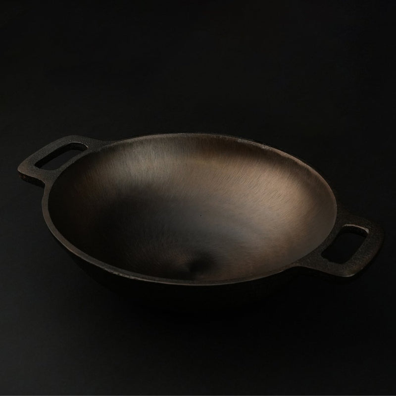 Super Smooth Handmade Cast Iron Kadai (Wok Model) | Verified Sustainable Cookware on Brown Living™