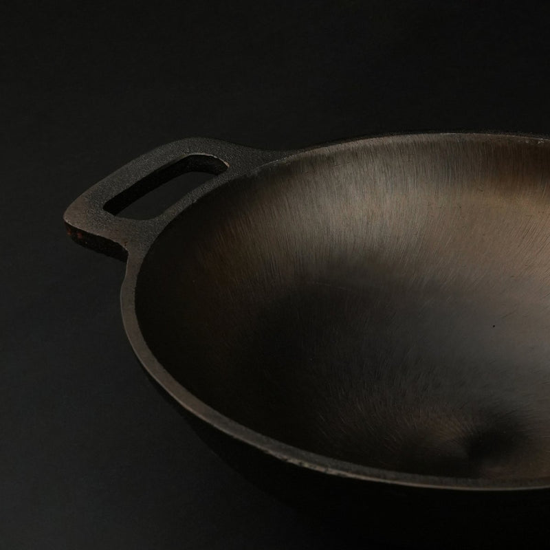 Super Smooth Handmade Cast Iron Kadai (Wok Model) | Verified Sustainable Cookware on Brown Living™