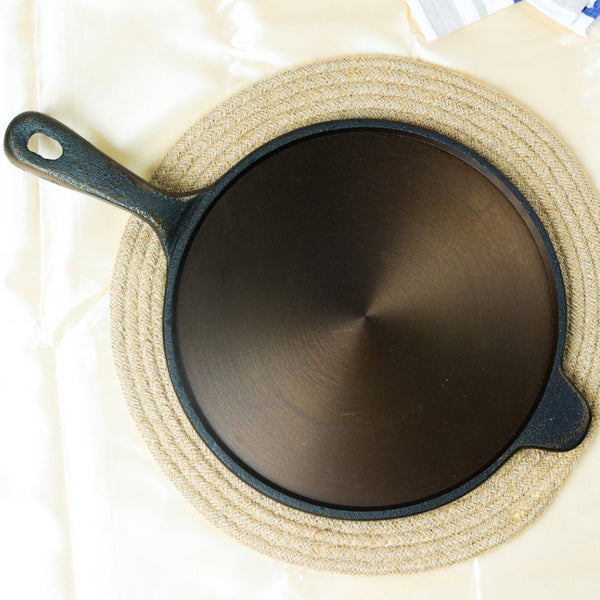 Super Smooth Handmade Cast Iron Roti Tawa | Verified Sustainable Cookware on Brown Living™