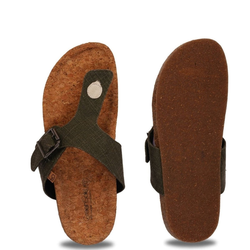 Terra Tread Men's Vegan Thong Sandals | Verified Sustainable Mens Slipons on Brown Living™