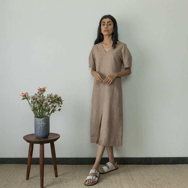 The Day-Tripper Cotton Midi | Verified Sustainable Womens Dress on Brown Living™