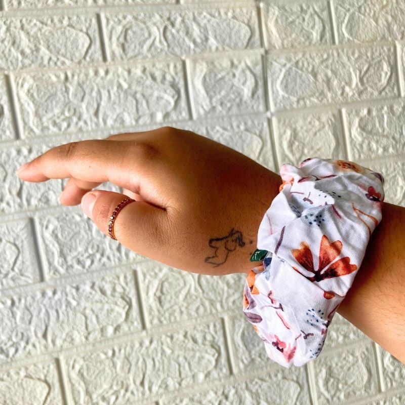 Tiny Floral Printed Scrunchies | Verified Sustainable Womens Accessories on Brown Living™