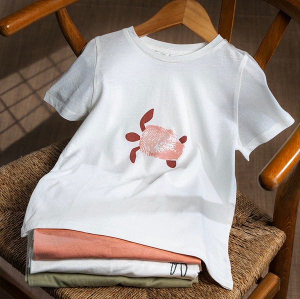 Turtle - Kids Unisex Organic Cotton T - shirt | White | Verified Sustainable Kids T - Shirts on Brown Living™