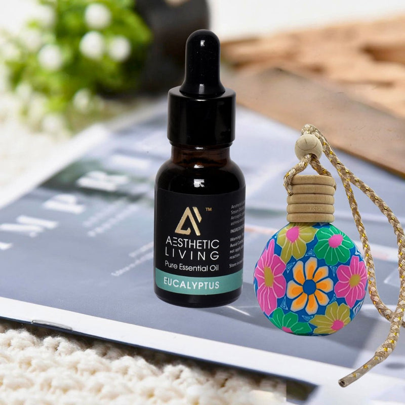 Vase Shape Car Aromatizer/Diffuser Bottle with Essential Oil | Verified Sustainable Essential Oils on Brown Living™