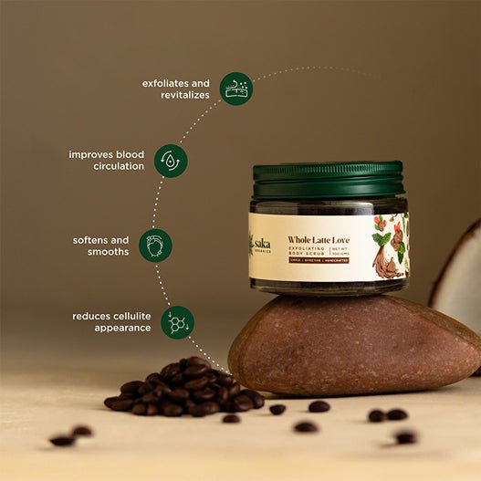 Whole Latte Love | Handmade Exfoliating Coffee Body Scrub (150gms) | Verified Sustainable Body Scrub on Brown Living™