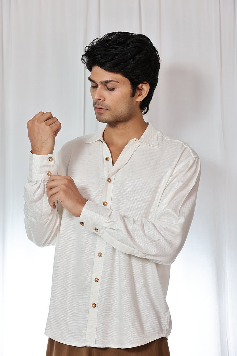 Buy 100% Sugarcane Fabric White Shirt | Shop Verified Sustainable Mens Shirt on Brown Living™