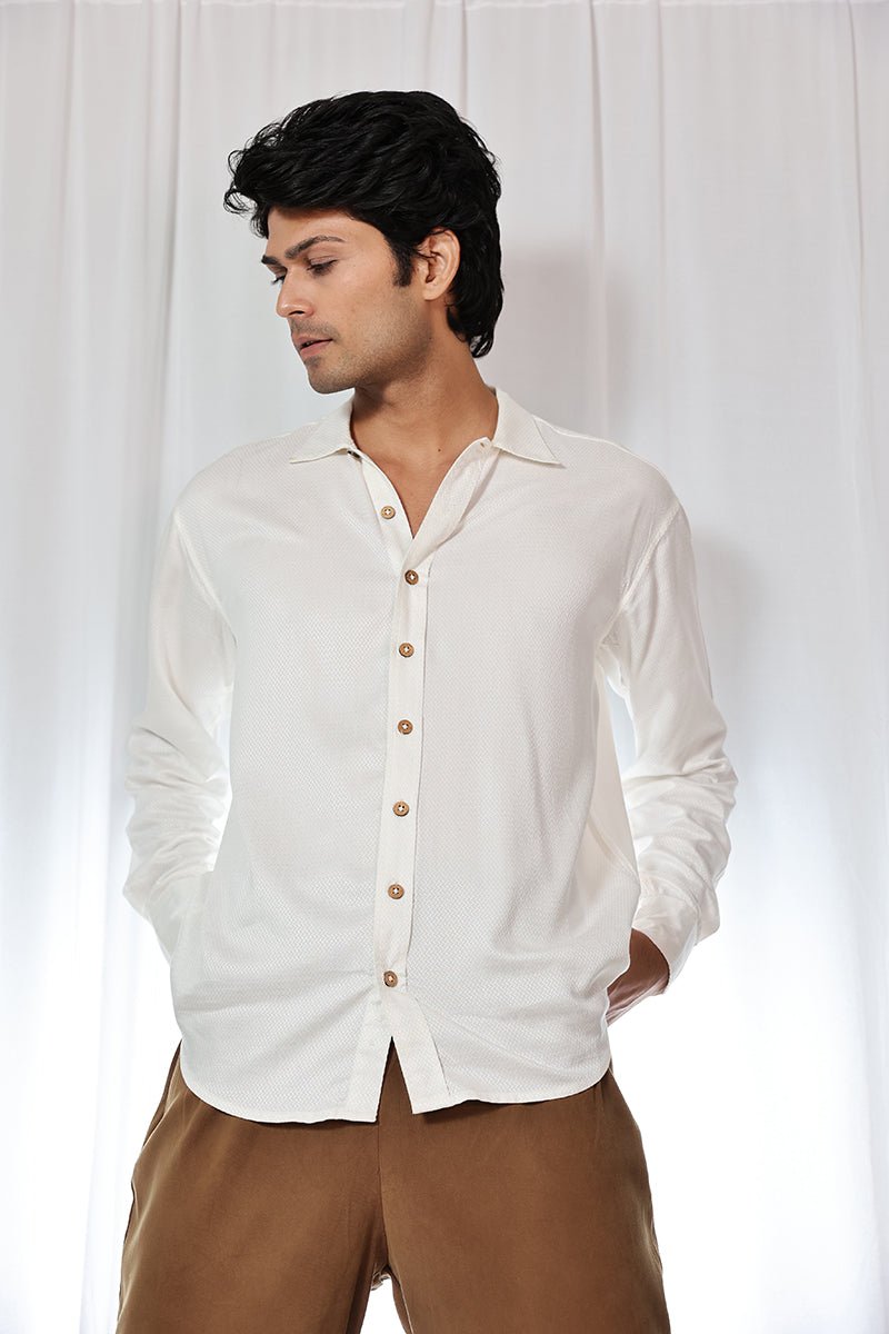 Buy 100% Sugarcane Fabric White Shirt | Shop Verified Sustainable Mens Shirt on Brown Living™