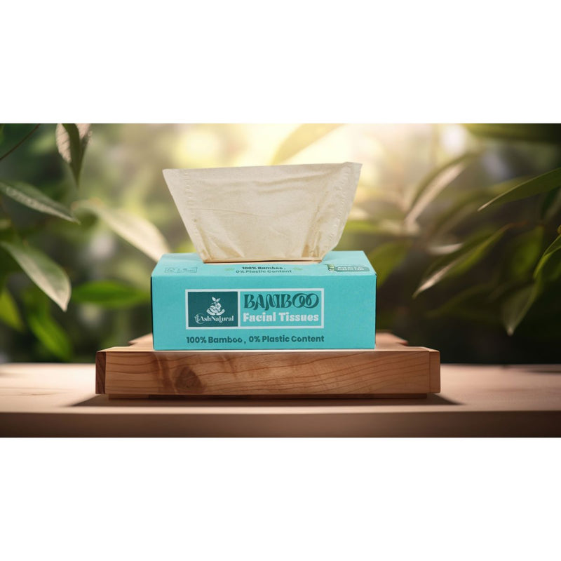 2 Ply Bamboo Facial Tissue- 100 Pulls | Verified Sustainable Tissue Roll on Brown Living™