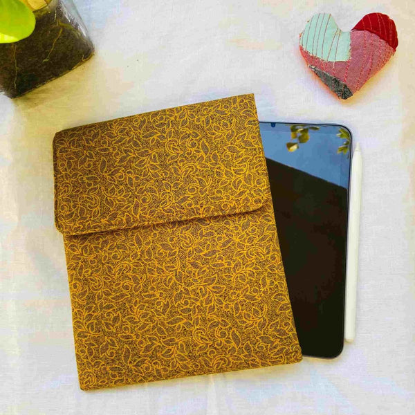 Buy 8 inch Tablet Covers/ iPad Mini Sleeves- Fiery Black Flowers | Shop Verified Sustainable Tech Accessories on Brown Living™