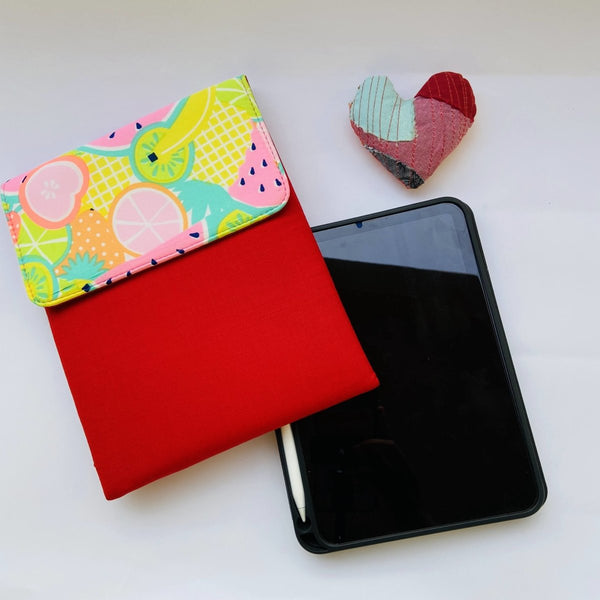 Buy 8 inch Tablet Covers/ iPad Mini Sleeves- Red, Pastel blue | Shop Verified Sustainable Tech Accessories on Brown Living™