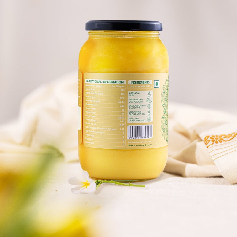 Buy A2 Desi Cow Ghee - 1 Litre | Shop Verified Sustainable Products on Brown Living