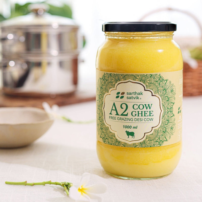 Buy A2 Desi Cow Ghee - 1 Ltr + 1 Ltr | Shop Verified Sustainable Ghee on Brown Living™