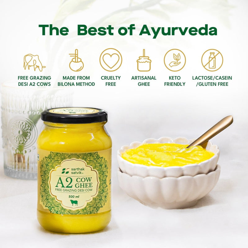 Buy A2 Desi Cow Ghee - 500 ml + 500 ml | Shop Verified Sustainable Ghee on Brown Living™