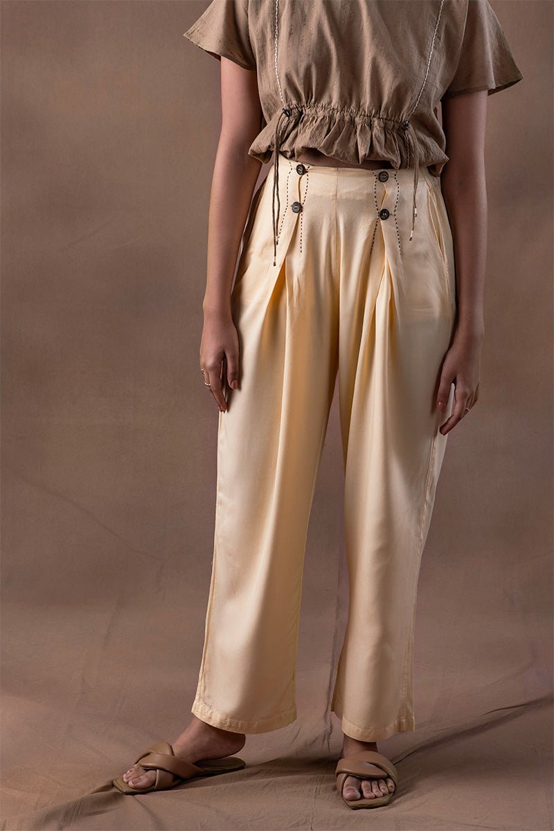 Buy Abdar Viscose Trouser | Shop Verified Sustainable Womens Trouser on Brown Living™