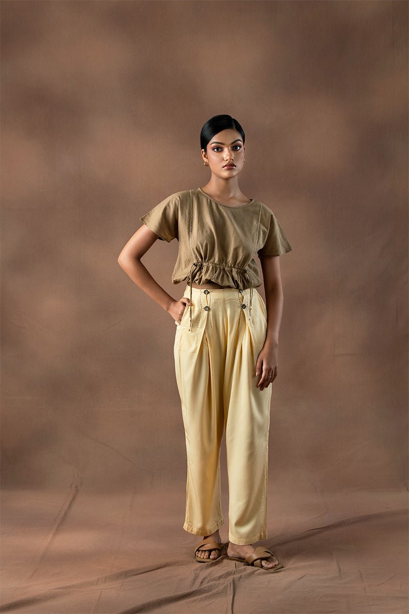 Buy Abdar Viscose Trouser | Shop Verified Sustainable Womens Trouser on Brown Living™