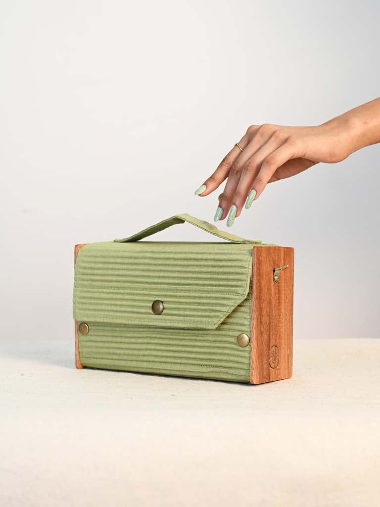 Buy Alpine Green Box Clutch | Shop Verified Sustainable Womens Bag on Brown Living™