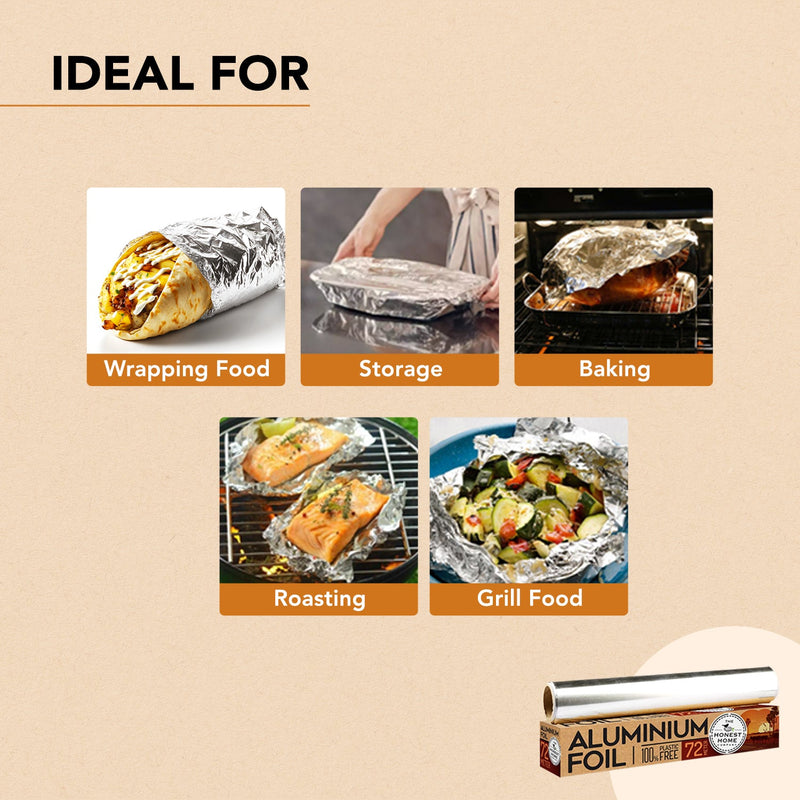 Aluminum Foil Food Wrap- 72 Meters | Premium Quality | Verified Sustainable Cooking & Baking Supplies on Brown Living™