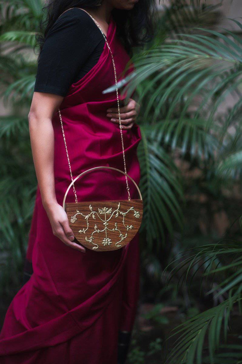 Buy Ardhachandra Clutch | Shop Verified Sustainable Womens Clutch on Brown Living™