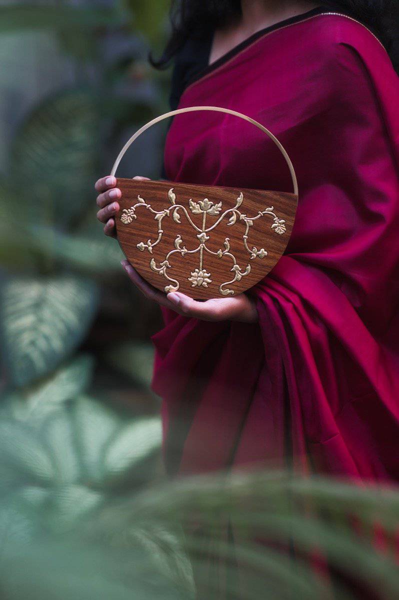 Buy Ardhachandra Clutch | Shop Verified Sustainable Womens Clutch on Brown Living™