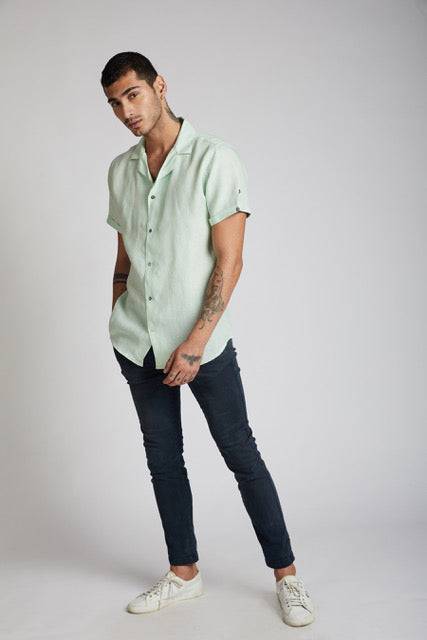 Buy Arrow Resort Shirt Mint Green | Shop Verified Sustainable Mens Shirt on Brown Living™