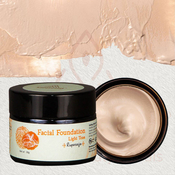 Buy Ayurvedic Facial Foundation Light Tone | Shop Verified Sustainable Makeup Foundation on Brown Living™