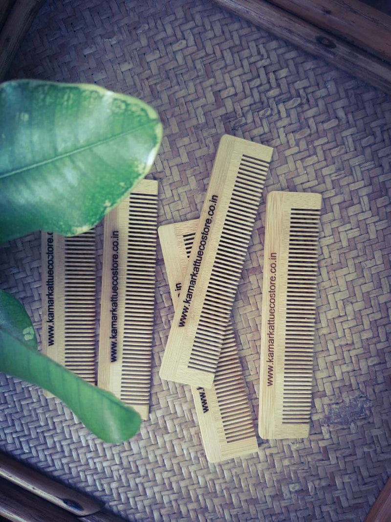 Buy Bamboo Comb - For Healthy Scalp & Hair [Pack of 3] | Shop Verified Sustainable Hair Comb on Brown Living™