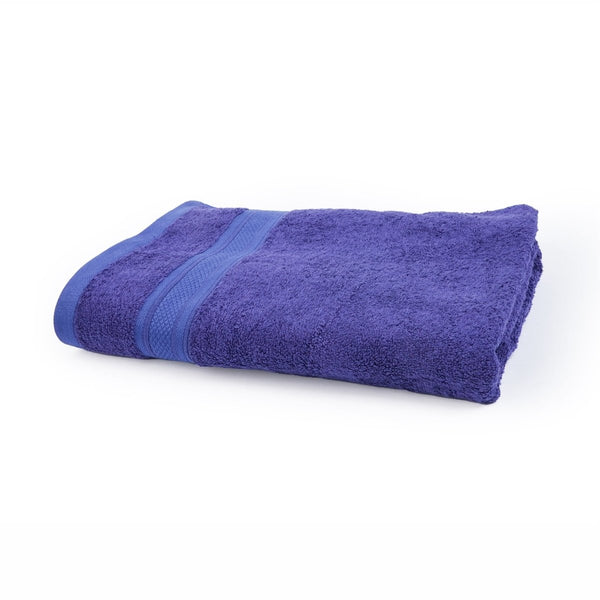 Buy Bamboo Cotton Bath Towel (single piece) Festive Blue | Shop Verified Sustainable Bath Linens on Brown Living™