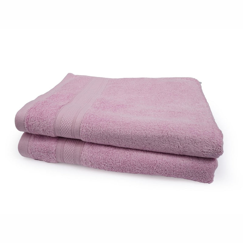 Buy Bamboo Cotton Bath Towels And Hand Towels Set of 2 Light Pink | Shop Verified Sustainable Bath Linens on Brown Living™