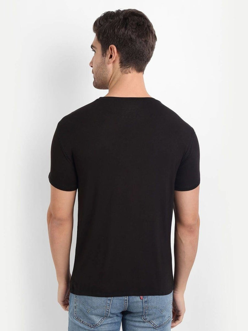 Buy Bamboo Fabric Black T-shirt For Men | Shop Verified Sustainable Mens Tshirt on Brown Living™