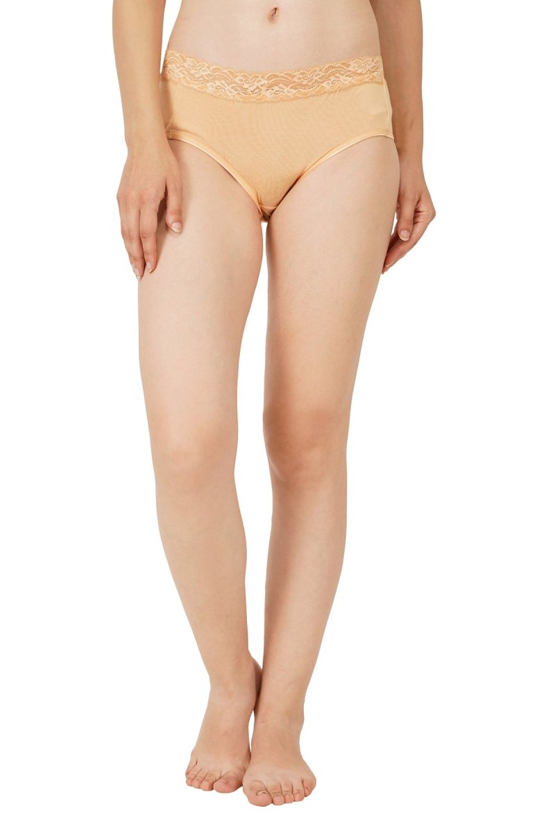 Buy Bamboo Fabric Lace Panty Set Of 3 | Shop Verified Sustainable Womens Underwear on Brown Living™