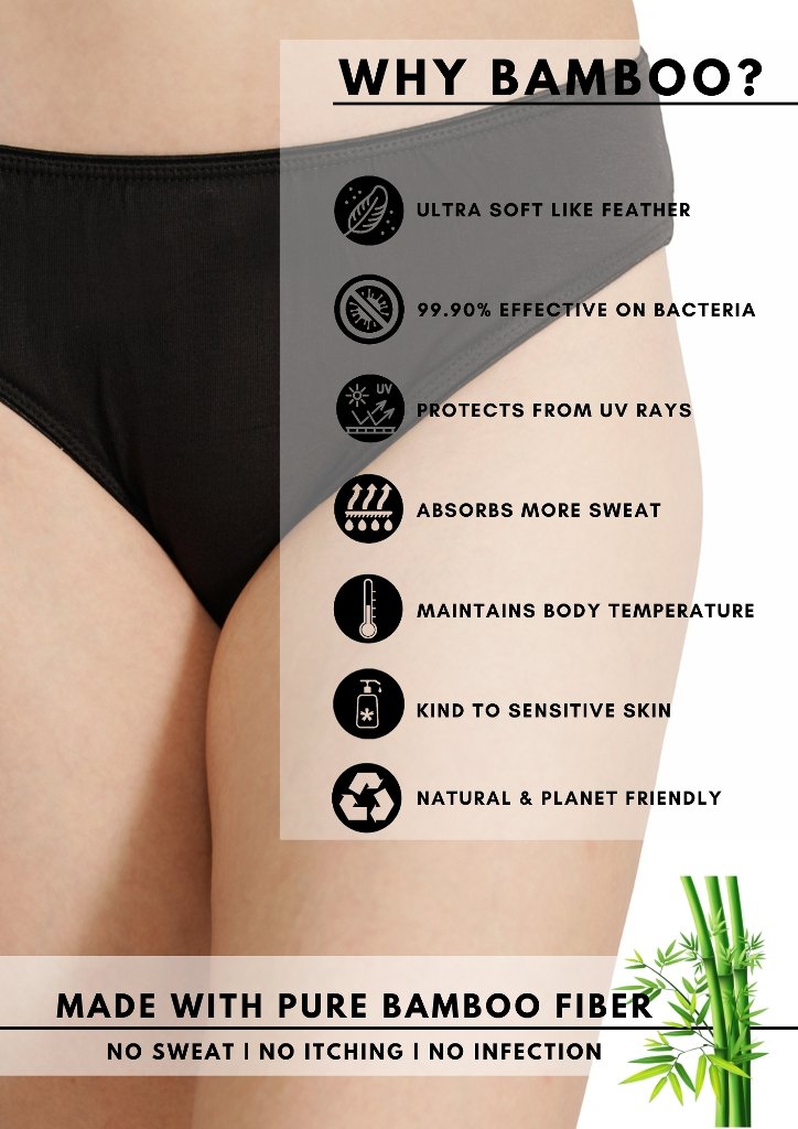 Buy Bamboo Fabric Low Waist Panty Set of 2 | Shop Verified Sustainable Womens Underwear on Brown Living™