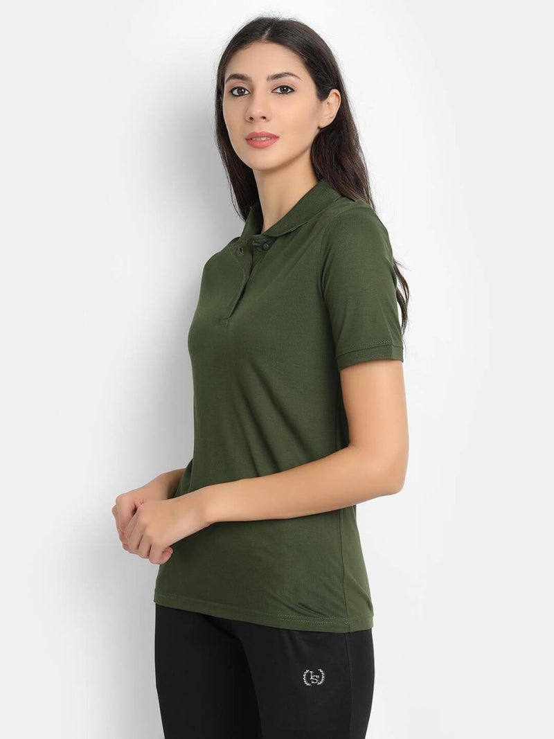 Buy Bamboo Fabric Women's Polo Shirt | Shop Verified Sustainable Womens T-Shirt on Brown Living™