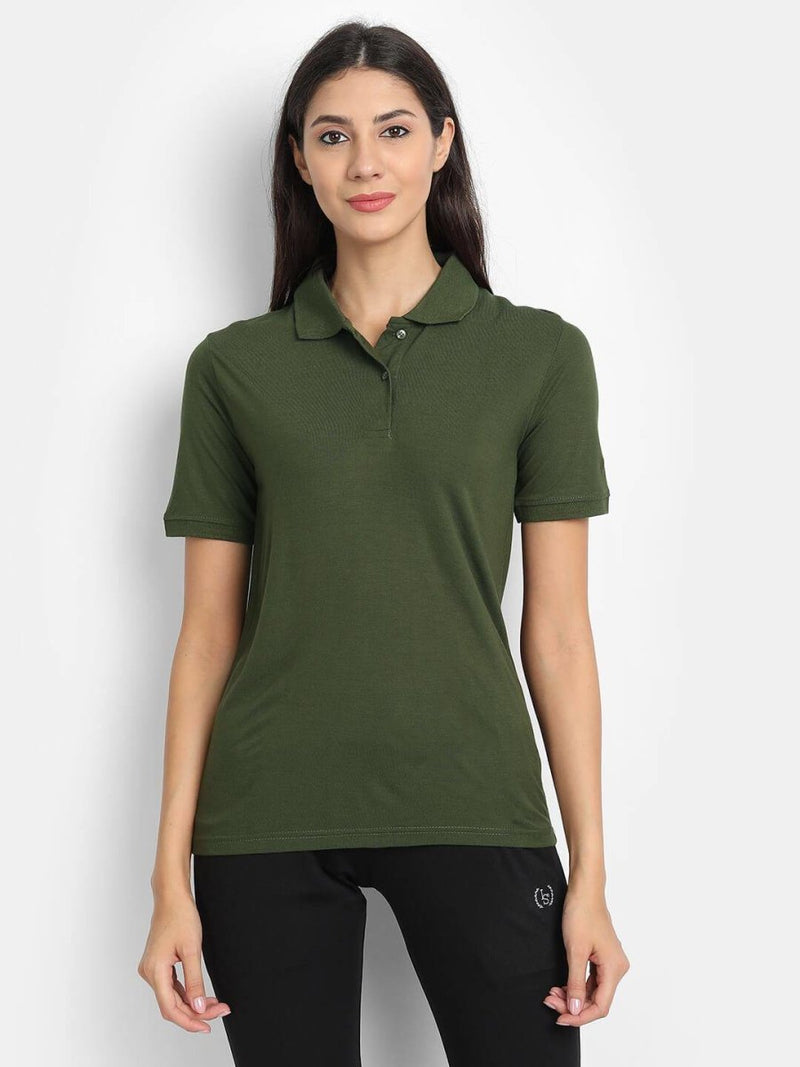 Buy Bamboo Fabric Women's Polo Shirt | Shop Verified Sustainable Womens T-Shirt on Brown Living™