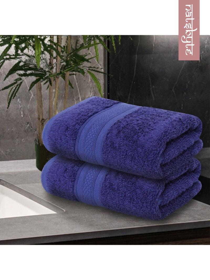 Bamboo Fiber Face Towel - Blue (Pack of 3) | Verified Sustainable Bath Linens on Brown Living™