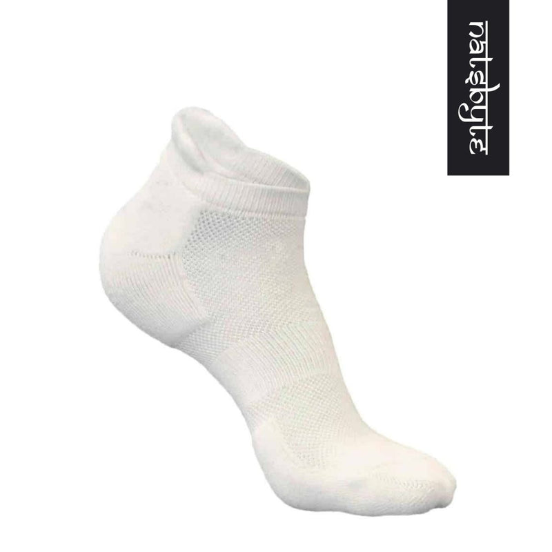 Bamboo Fiber Unisex Ankle Socks (Odour Free) - White | Verified Sustainable Womens Socks on Brown Living™